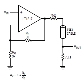 LT1217, 10МГц, малопотребляющий операционный усилитель, обратная связь по току